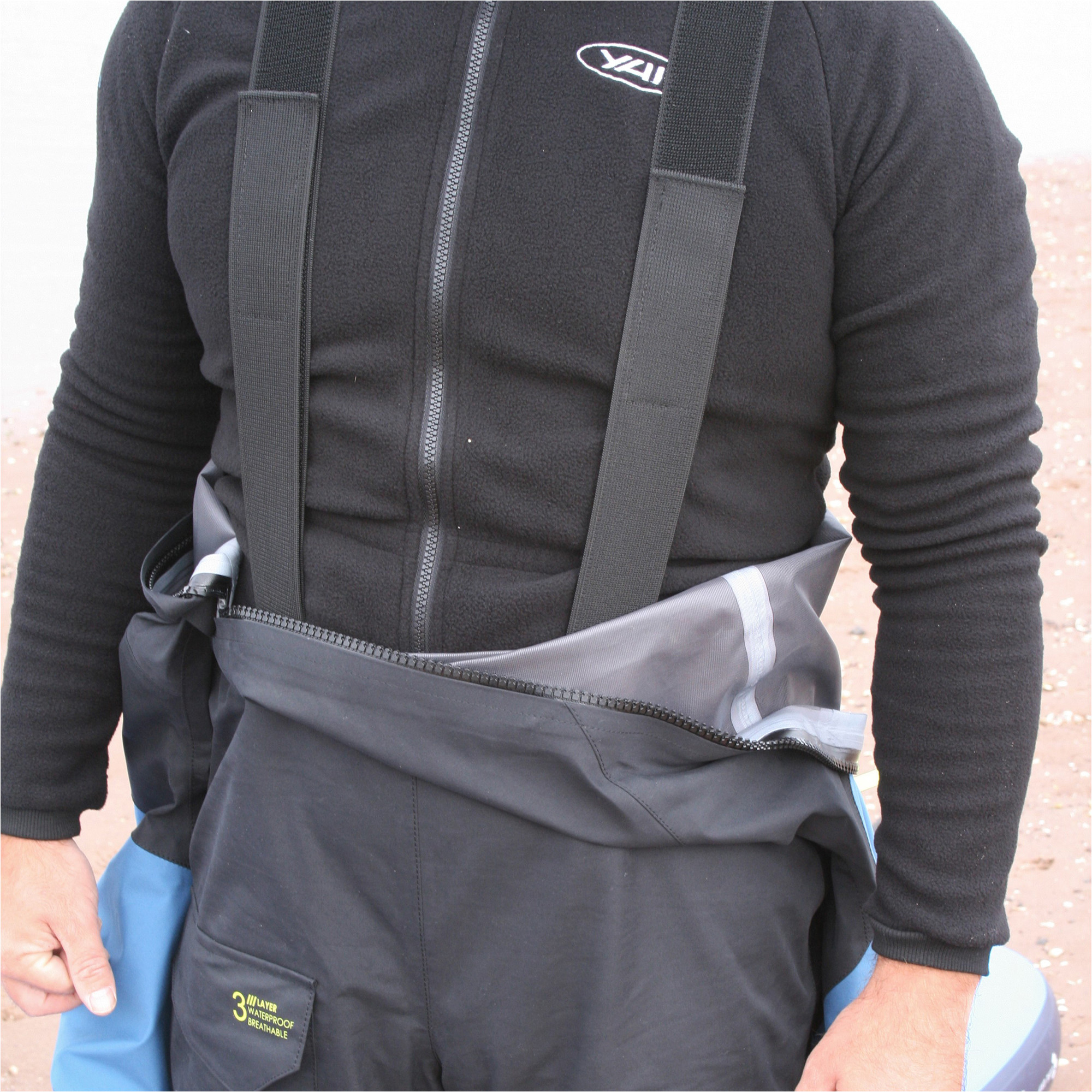 2024 Yak Santiam Kayak Drysuit 6586 Blue / Black Drysuits